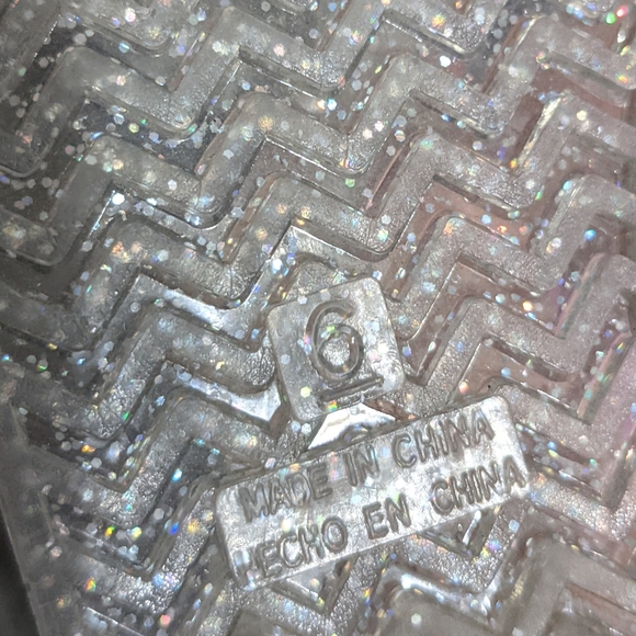 Clear sparkly flower detail velcro sandals - Picture 7 of 7